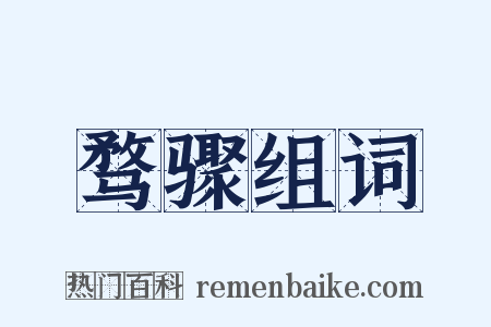 骛骤组词是什么意思的图片